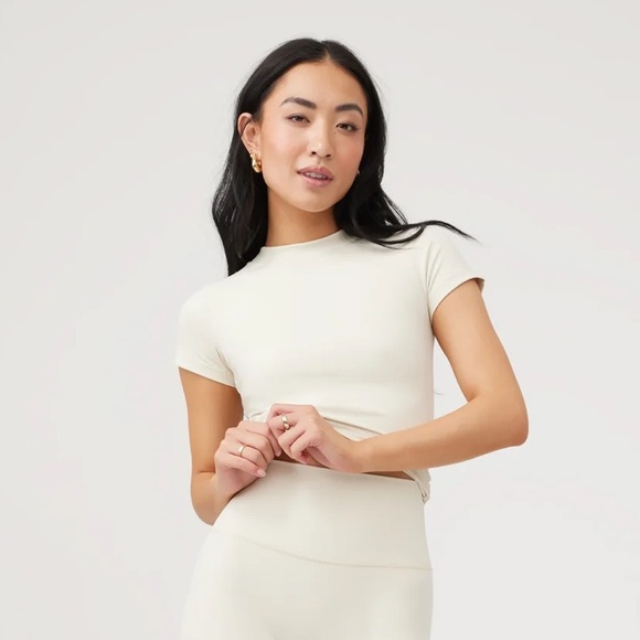 Another Version Second Skin Tee in Bone - Picture 1 of 6